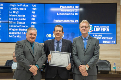 Câmara concede Título de Cidadão Limeirense a pastor luterano