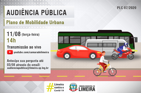 Plano de Mobilidade Urbana: Câmara abre prazo para envio de perguntas para audiência pública