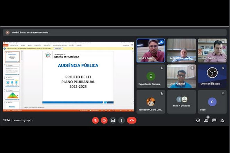 Plano Plurianual é apresentado em audiência pública na Câmara de Limeira