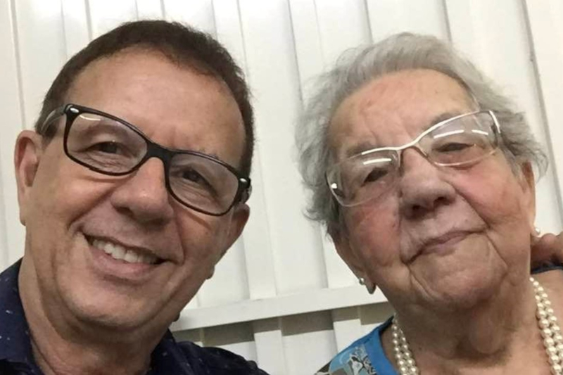 Farid Zaine e a mãe Dona Amélia