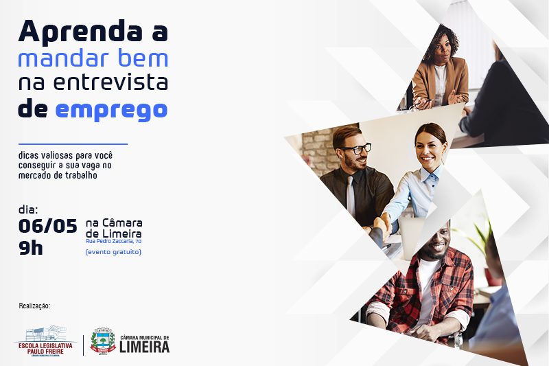 Como mandar bem na entrevista de emprego será tema de palestra na Câmara