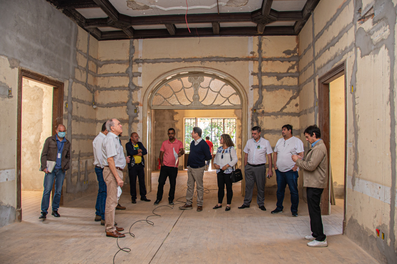 Comissão de Obras visita obras de restauro do Palacete Tatuibi