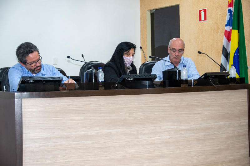 Representantes da Santa Casa em reunião no Plenário da Câmara