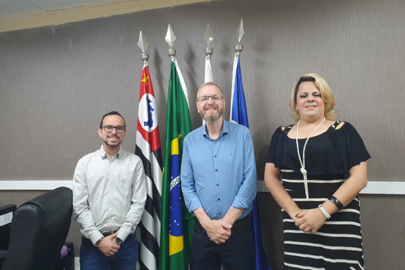 Presidente da Câmara recebe visita do vereador Pedrin, de Conchal