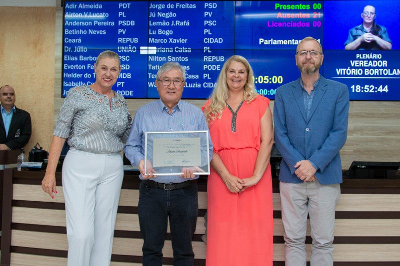 Tikara Okawada recebe homenagem em sessão solene na Câmara de Limeira