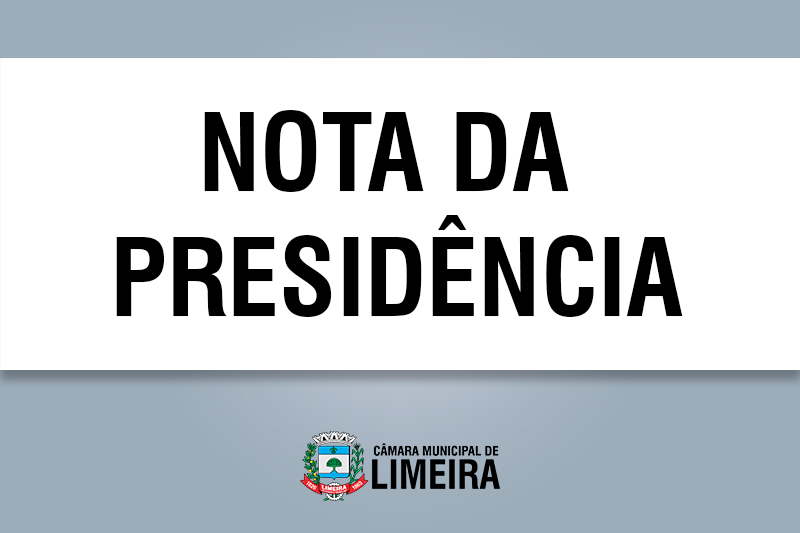 Nota da Presidência