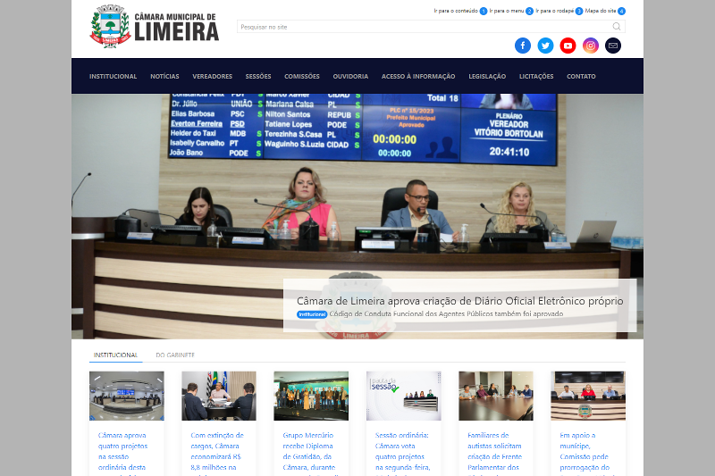 Novo site da Câmara Municipal de Limeira estará disponível neste sábado (1/7)