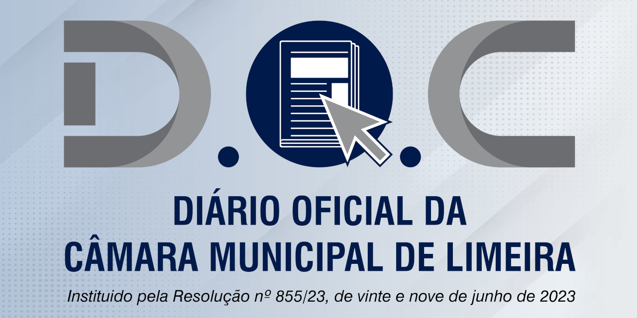 Primeira publicação do Diário Oficial da Câmara de Limeira será nesta sexta-feira, 1º de setembro