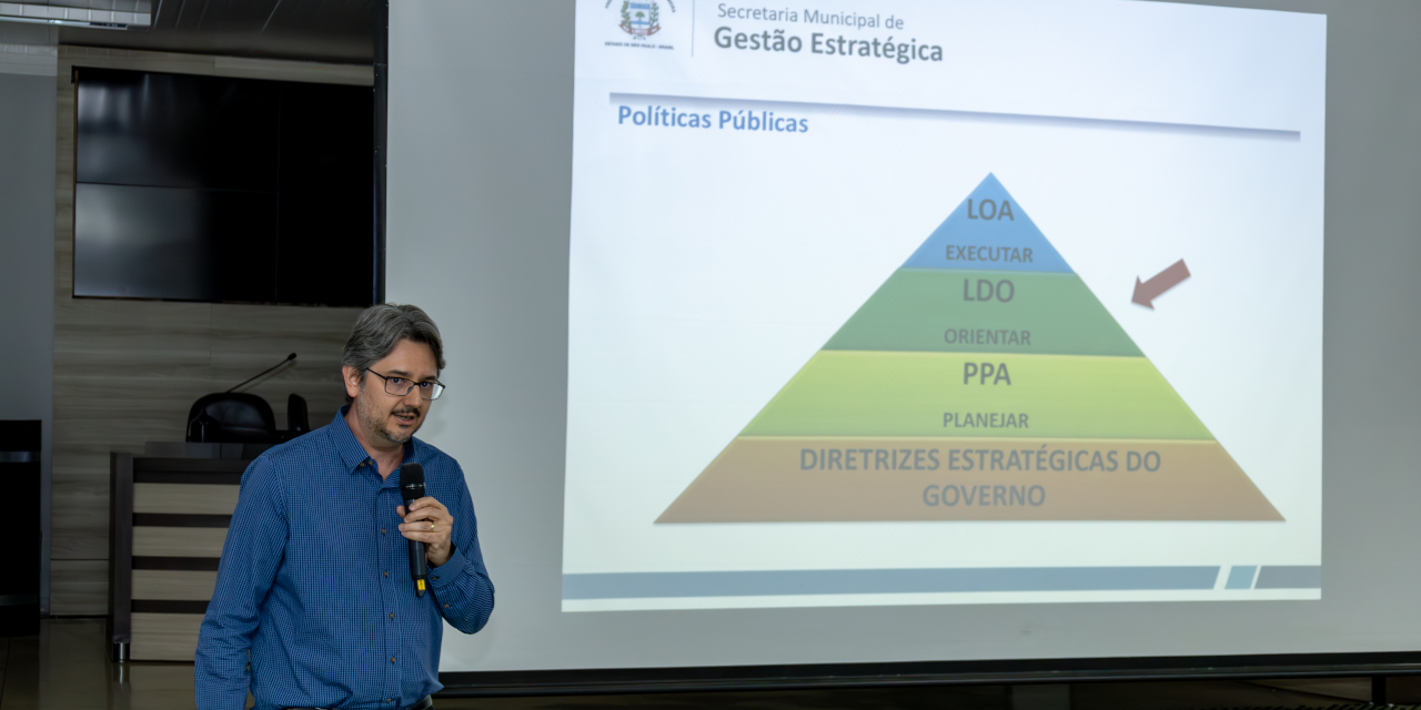 Secretário de Gestão Estratégica, André Basso, apresenta dados do Projeto de Lei Nº 52/2024