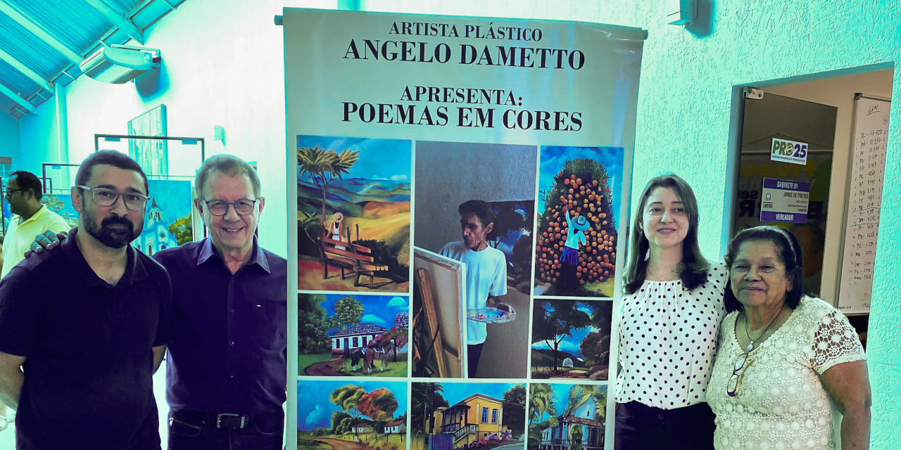 Aberta a exposição Poemas em Cores, de Angelo Dametto, na Câmara Municipal