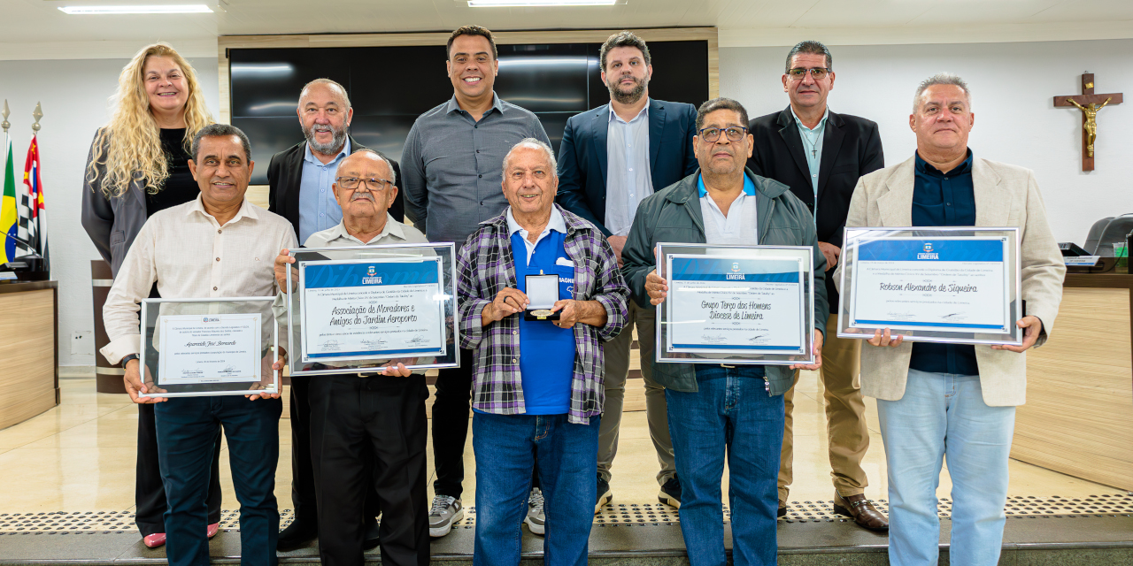 Grupo Terço dos Homens e Associação de Moradores Amigos do Jardim Aeroporto recebem homenagens