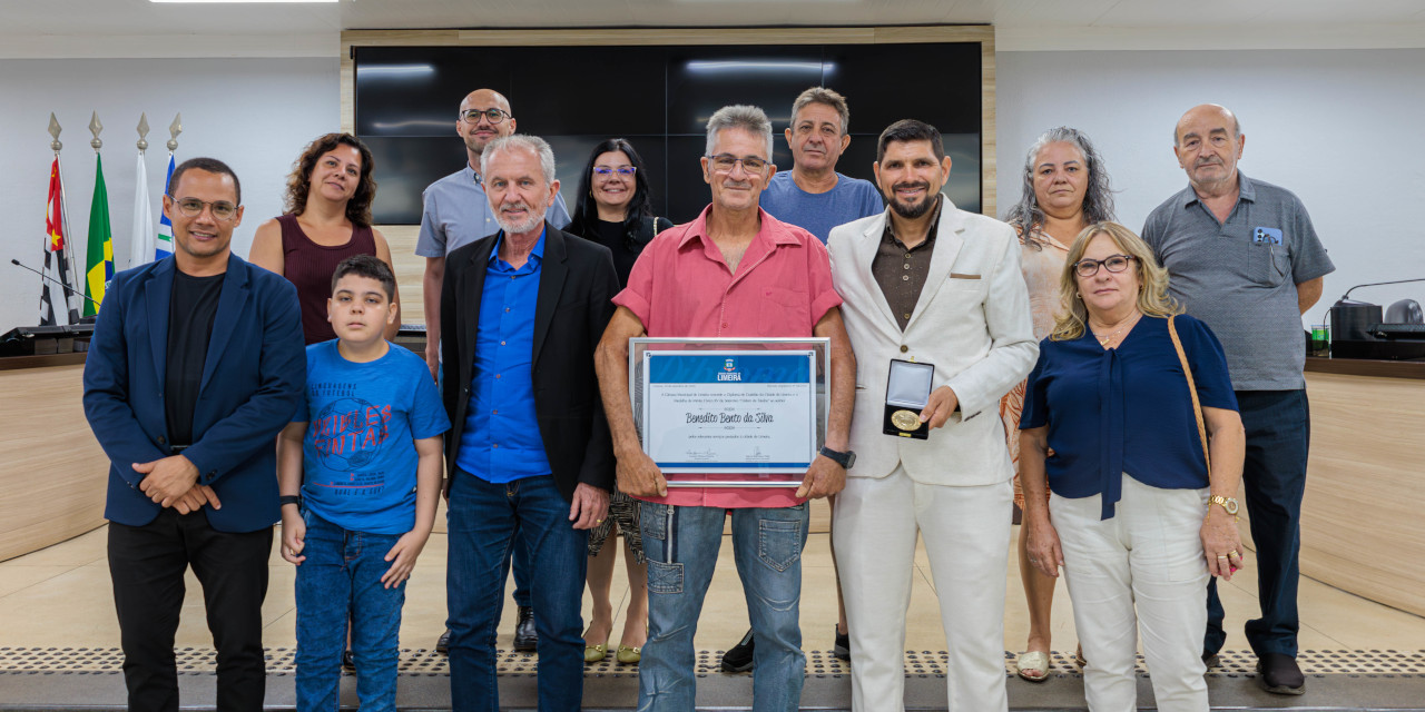 Família do homenageado também esteve presente