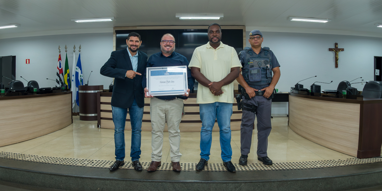 Fabiano Mello Dias é homenageado em sessão solene na Câmara