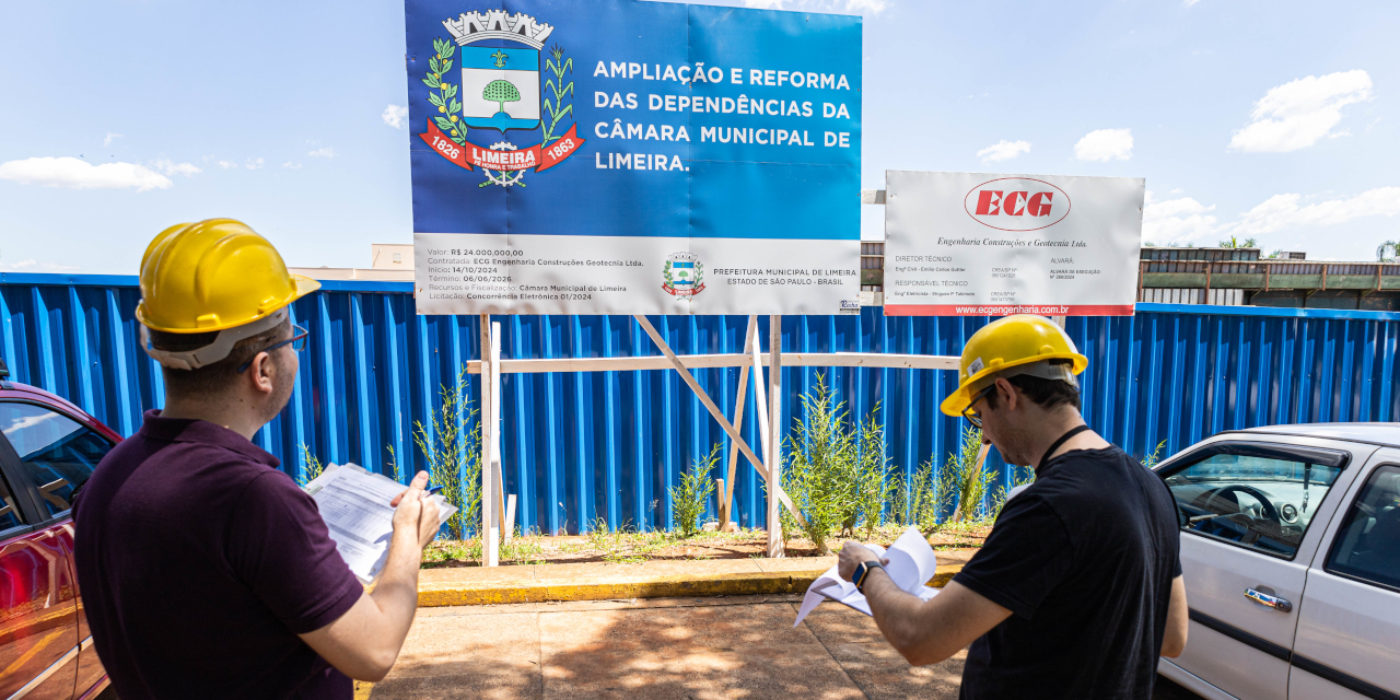 Controle Interno realiza auditoria em obras de ampliação e reforma da Câmara Municipal de Limeira